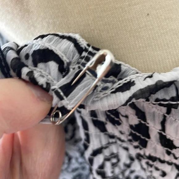 Lane Bryant Smocked Ruffle Boho Chiffon Sundress w/Removable Straps - Size 26 - Picture 15 of 15